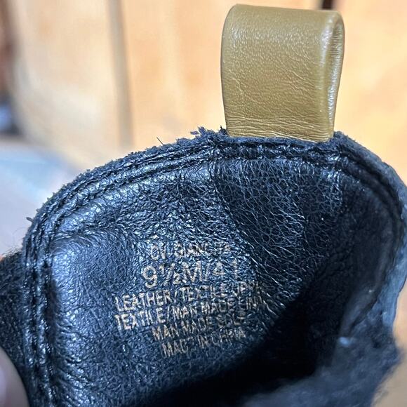 Crown Vintage Giancita Black Leather Gore Elastic Pull-On Ankle Boots Womens 9.5 - Picture 12 of 12